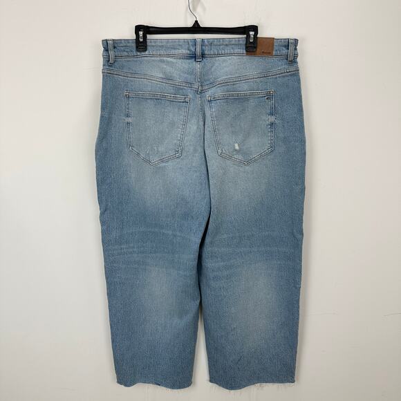 Madewell The Plus Perfect Vintage Wide Leg Crop Jean Hallstead Wash Blue 16W NWT - Picture 9 of 14